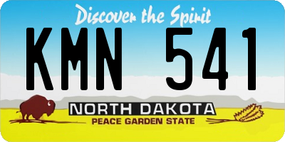 ND license plate KMN541