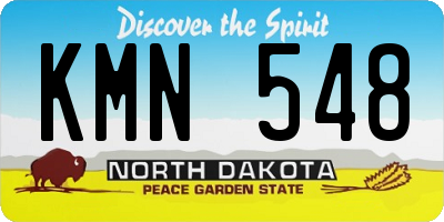 ND license plate KMN548