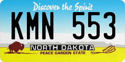 ND license plate KMN553