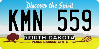 ND license plate KMN559