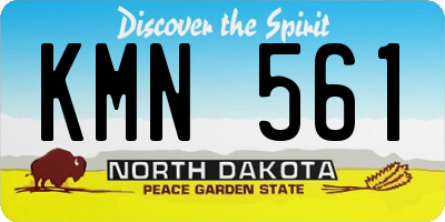 ND license plate KMN561