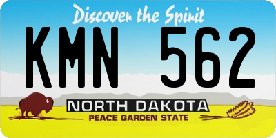 ND license plate KMN562