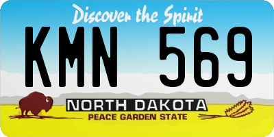 ND license plate KMN569