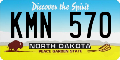 ND license plate KMN570