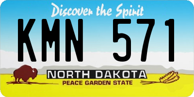 ND license plate KMN571