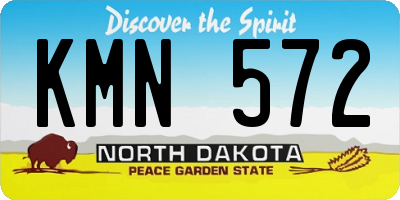 ND license plate KMN572