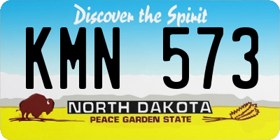 ND license plate KMN573