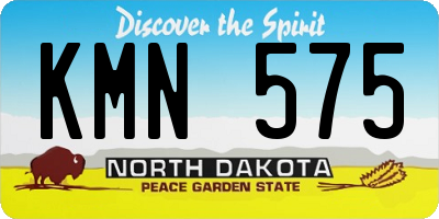ND license plate KMN575