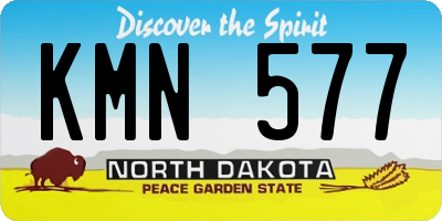 ND license plate KMN577