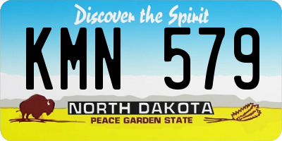 ND license plate KMN579