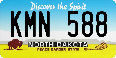 ND license plate KMN588