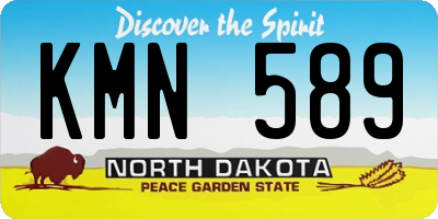 ND license plate KMN589