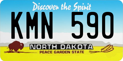 ND license plate KMN590