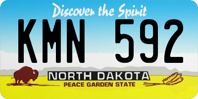 ND license plate KMN592
