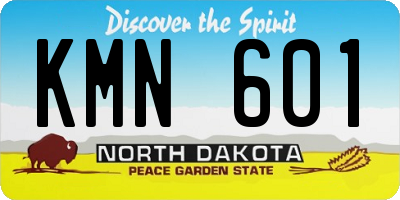 ND license plate KMN601