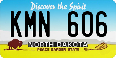 ND license plate KMN606