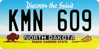 ND license plate KMN609