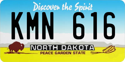 ND license plate KMN616