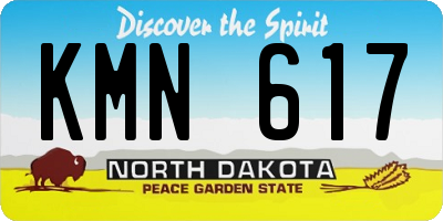 ND license plate KMN617