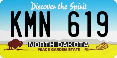 ND license plate KMN619