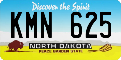 ND license plate KMN625