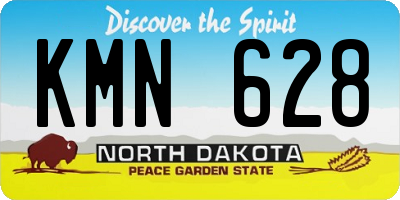 ND license plate KMN628