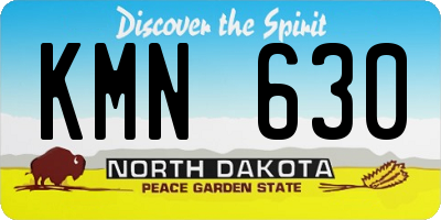 ND license plate KMN630