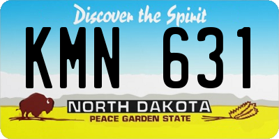 ND license plate KMN631
