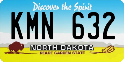 ND license plate KMN632
