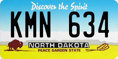 ND license plate KMN634
