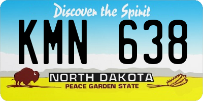 ND license plate KMN638