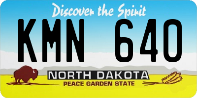 ND license plate KMN640