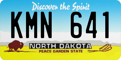 ND license plate KMN641