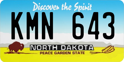 ND license plate KMN643