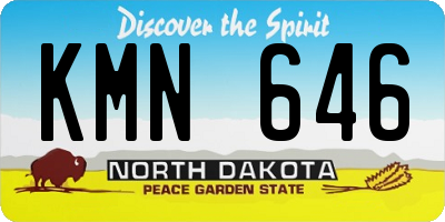 ND license plate KMN646