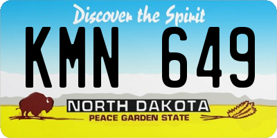 ND license plate KMN649