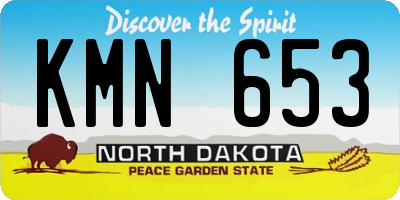 ND license plate KMN653