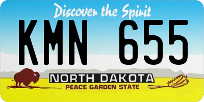 ND license plate KMN655