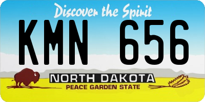 ND license plate KMN656