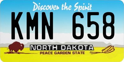 ND license plate KMN658