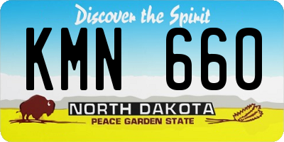ND license plate KMN660