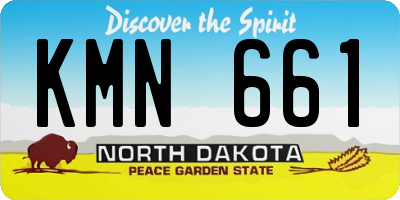 ND license plate KMN661