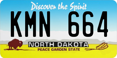 ND license plate KMN664
