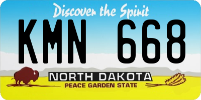 ND license plate KMN668