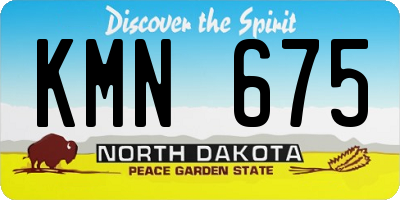 ND license plate KMN675