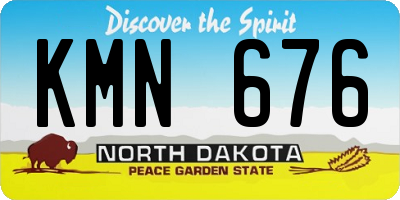 ND license plate KMN676