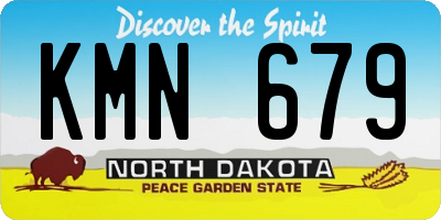 ND license plate KMN679
