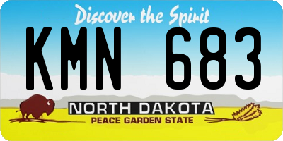 ND license plate KMN683