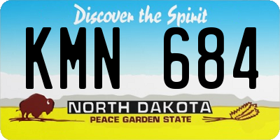 ND license plate KMN684