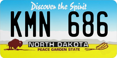 ND license plate KMN686